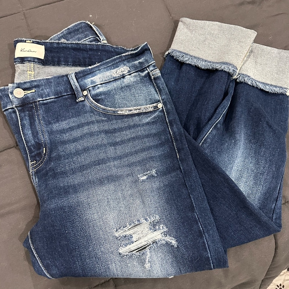 Women's Blue Distressed Jeans